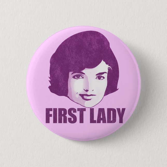 Badge Rond 5 Cm Première Madame Jackie O Button (Devant)