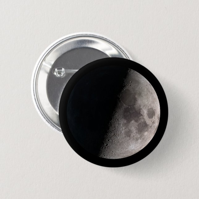 Badge Rond 5 Cm Première phase de la lune (Devant & derrière)