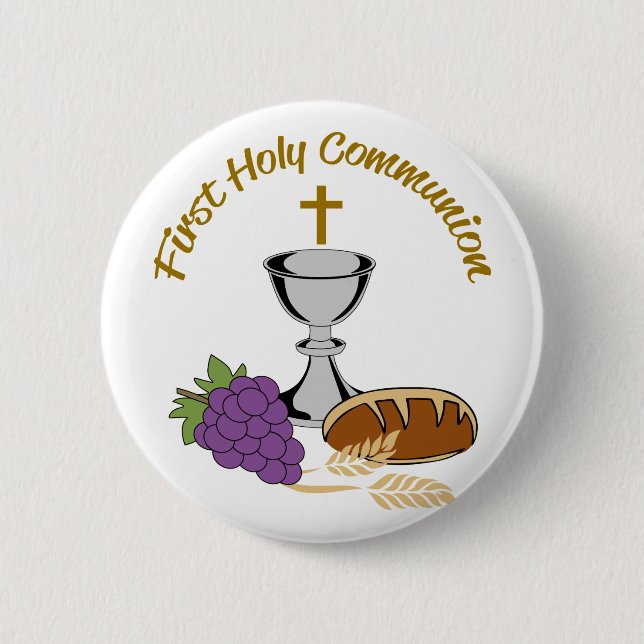 Badge Rond 5 Cm Première sainte communion (Devant)