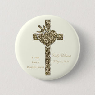 Badge Rond 5 Cm Première sainte communion ou votre événement