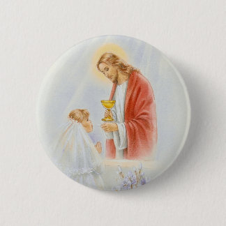 Badge Rond 5 Cm Premières filles de communion
