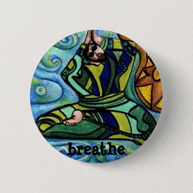 Badge Rond 5 Cm Prenez le temps de respirer (Devant)
