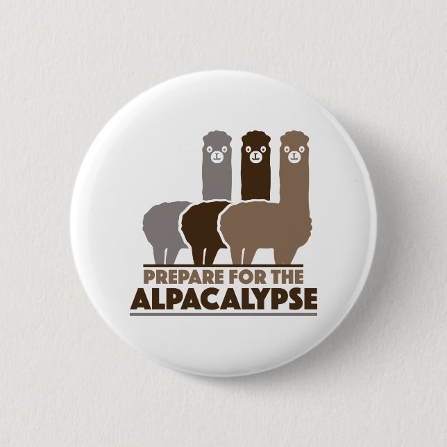Badge Rond 5 Cm Préparation pour l'alpacalypse (Devant)