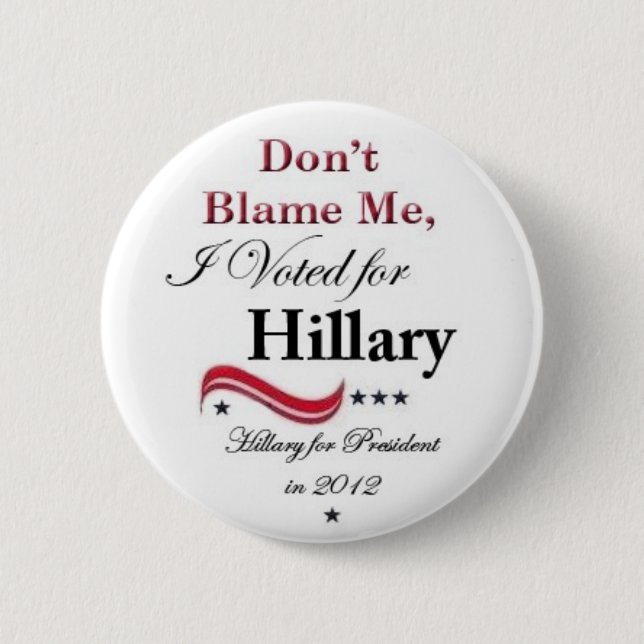 Badge Rond 5 Cm Président 2012 de Hillary 4 (Devant)