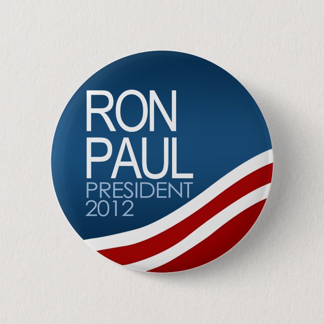 Badge Rond 5 Cm Président 2012 de Ron Paul (Devant)