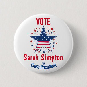 Badge Rond 5 Cm président de la classe d'avis de vote, conseil des