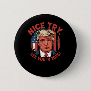 Badge Rond 5 Cm Président Donal Trump Nice Essaie. À Vous En 2025