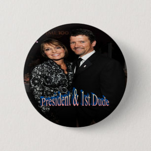Badge Rond 5 Cm Président et ęr type - bouton