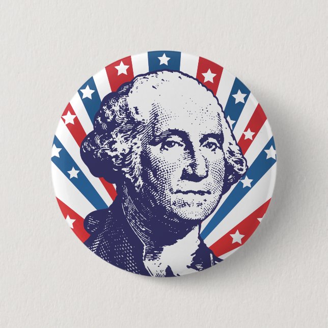 Badge Rond 5 Cm président George Washington (Devant)
