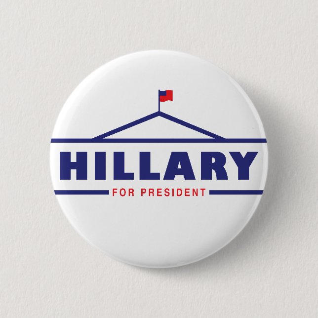 Badge Rond 5 Cm Président Hillary Clinton en Button 2016 (Devant)