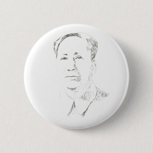 Badge Rond 5 Cm Président Mao Chine