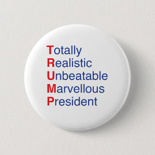 Badge Rond 5 Cm Président merveilleux imbattable totalement