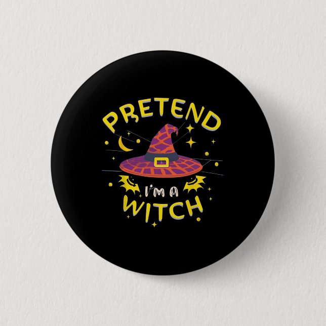 Badge Rond 5 Cm Prétendre que je suis un costume d'Halloween fantô (Devant)