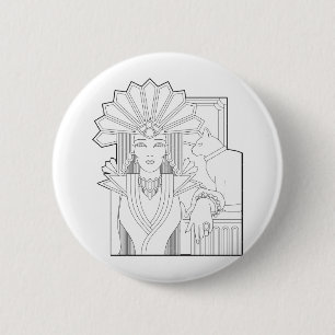 Badge Rond 5 Cm Prêtesse Deco