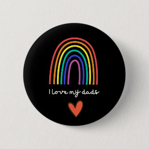 Badge Rond 5 Cm Pride Gay LGBT Fête des pères pour papa arc-en-cie
