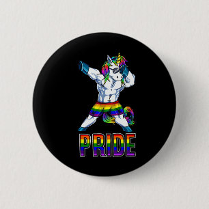 Badge Rond 5 Cm Pride Lgbt Bodybuilding Unicorn Muscle Lesbian Gay