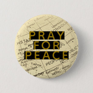 BADGE ROND 5 CM PRIER POUR LA PAIX