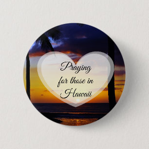 Badge Rond 5 Cm Priez pour ceux qui sont à Hawaii Button