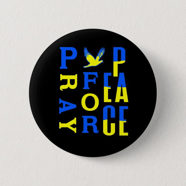Badge Rond 5 Cm Priez pour la paix (Devant)