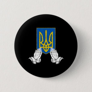 Badge Rond 5 Cm Priez pour le drapeau de l'Ukraine Vintage Nous vo