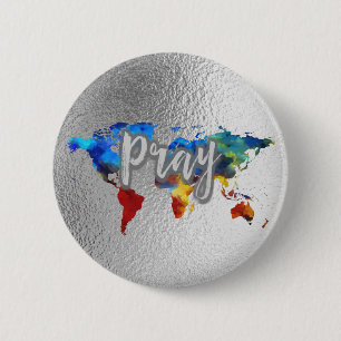 Badge Rond 5 Cm Priez pour le monde