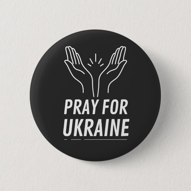 Badge Rond 5 Cm Priez pour l'Ukraine - Soutenez les Ukrainiens (Devant)