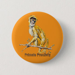 Badge Rond 5 Cm Primate Proclivity Monkey Button