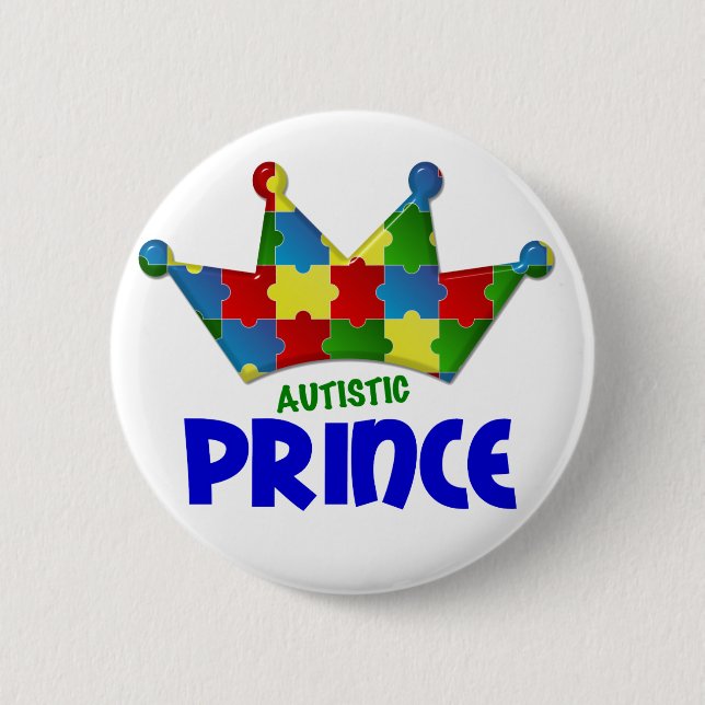 Badge Rond 5 Cm Prince autiste 1 AUTISME (Devant)