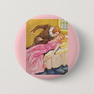 Badge Rond 5 Cm Prince Charming baiser Beauté dormante