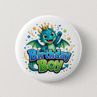 Badge Rond 5 Cm Prince Dragon du jour de l'anniversaire