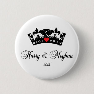 Badge Rond 5 Cm Prince Harry & Meghan Royal Mariage 2018