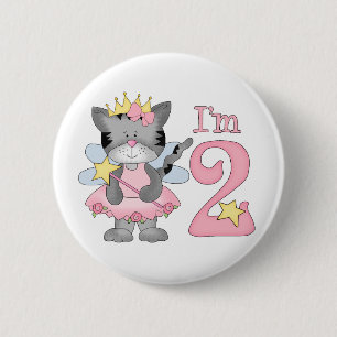 Badge Rond 5 Cm Princess Kitty 2nd Birthday