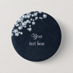 Badge Rond 5 Cm Princesse Birthday Pin BUTTON de denim et de Jean