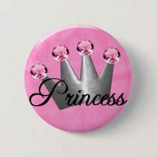 Badge Rond 5 Cm Princesse Button