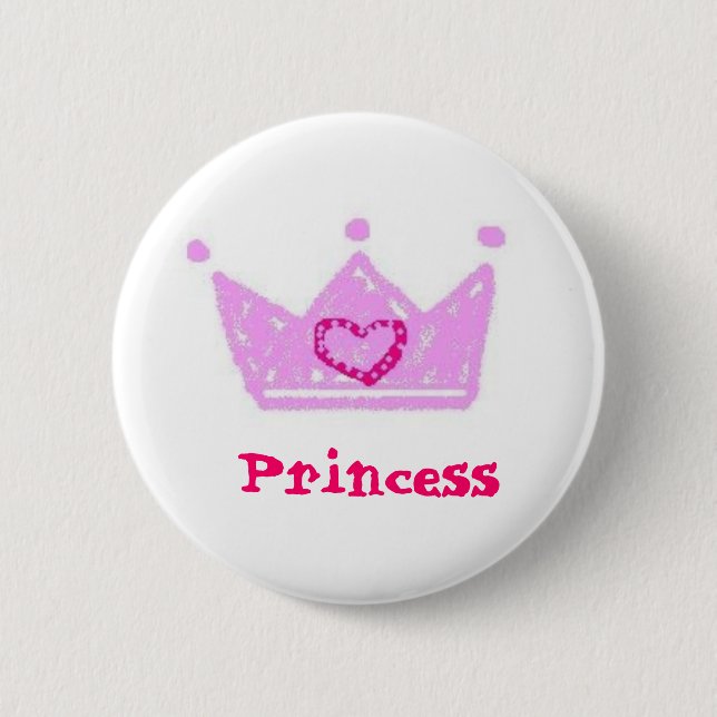 Badge Rond 5 Cm Princesse Button (Devant)