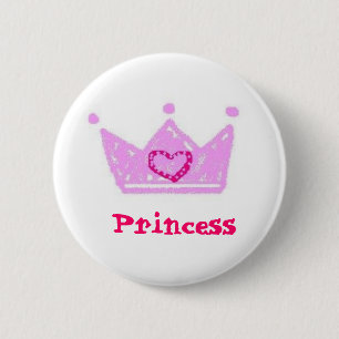 Badge Rond 5 Cm Princesse Button