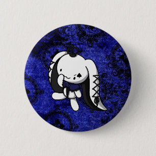 Badge Rond 5 Cm Princesse de lapin de blanc de pelles