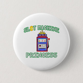 Badge Rond 5 Cm Princesse de machine à sous (diadème)