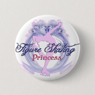 Badge Rond 5 Cm Princesse de patinage artistique