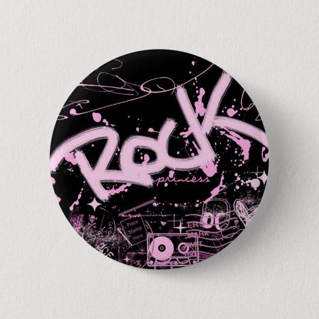Badge Rond 5 Cm Princesse de roche (Devant)