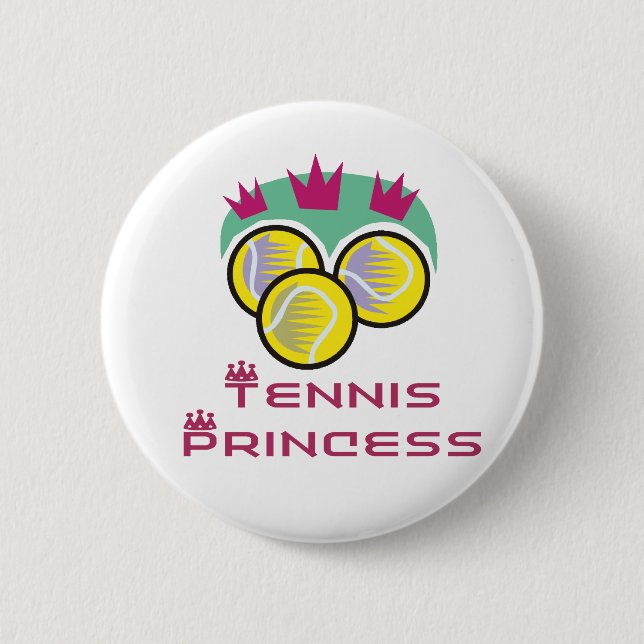 Badge Rond 5 Cm Princesse de TennisChick (Devant)