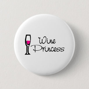 Badge Rond 5 Cm Princesse de vin