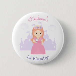 Badge Rond 5 Cm Princesse et son miroir magique