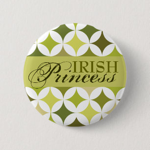 Badge Rond 5 Cm Princesse irlandaise Green Diamonds et cercles