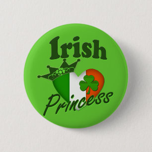 Badge Rond 5 Cm Princesse irlandaise Heritage Heart