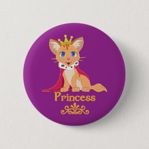 Badge Rond 5 Cm Princesse Kitten
