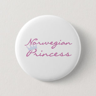 Badge Rond 5 Cm Princesse norvégienne