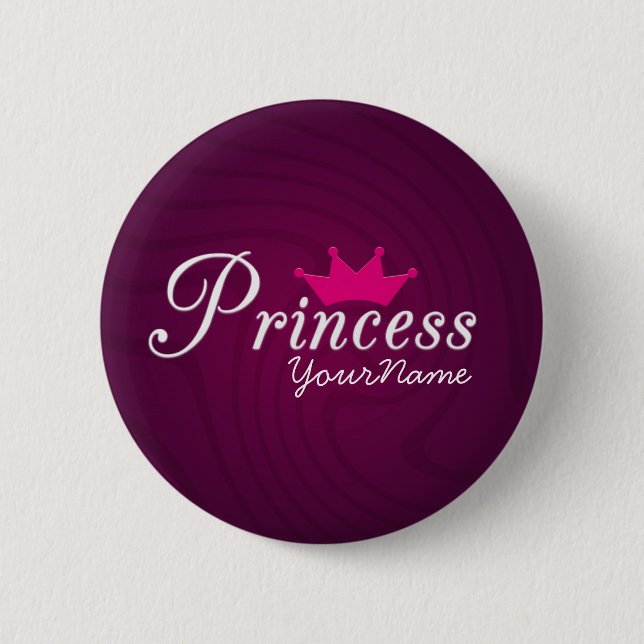 Badge Rond 5 Cm Princesse Party Button (Devant)