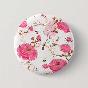 Badge Rond 5 Cm printemps