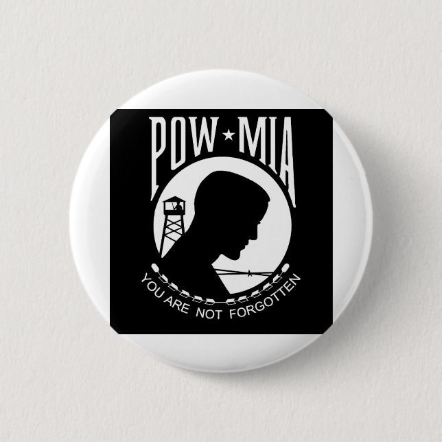 Badge Rond 5 Cm PRISONNIER DE GUERRE - MIA : Vous n'êtes pas (Devant)